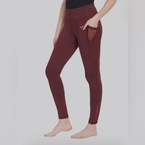 TuffRider Ladies Minerva EquiCool Tights in Wine Size Small